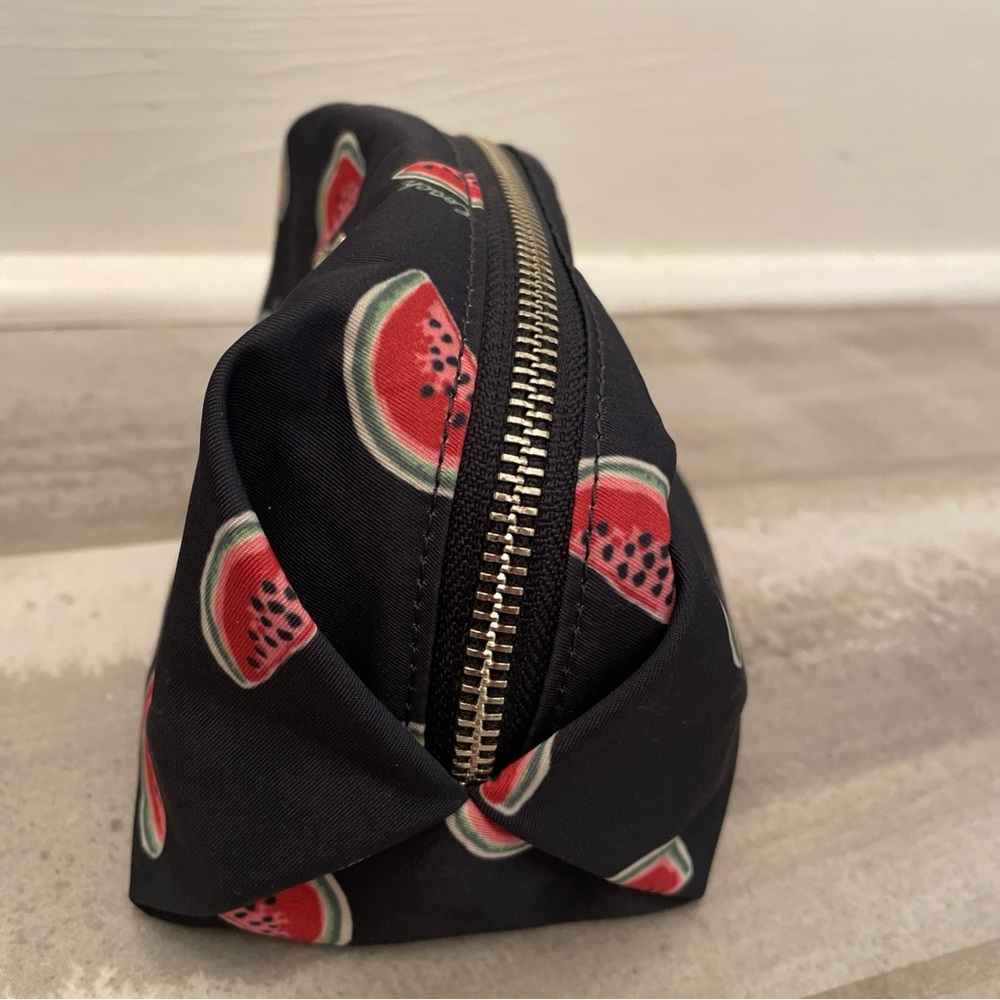 Coach Black Cosmetic Pouch with Red & Green Watermelon Print - Picture 4 of 12